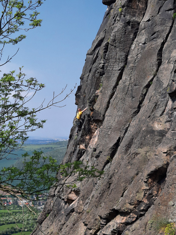 Klettern in der Sdseite des Borschen